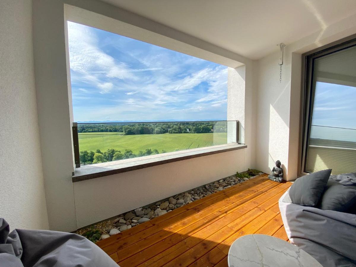 Alpen-Panorama Suite - Einzigartige Privatsuite Hoch Ueber Muenchen, 12Tes Og, Alpenblick, Loggia, Whirlpool, 15 Minuten Zum Zentrum, Ruhe Und Erholung In Der Stadt Muenchen Fuer Privat Und Geschaeftlich Reisende Eksteriør billede